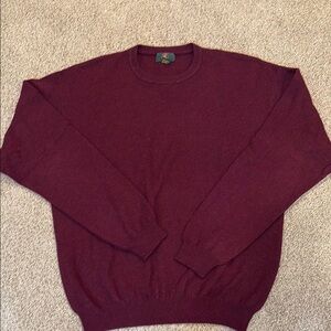 Men's Cashmere Burgundy Sweater